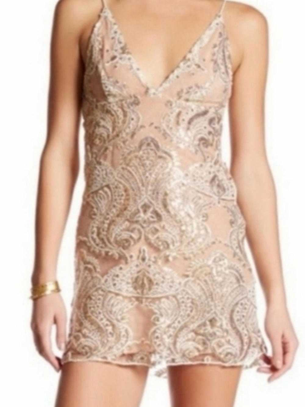 Free People Night Shimmers Mini Dress
